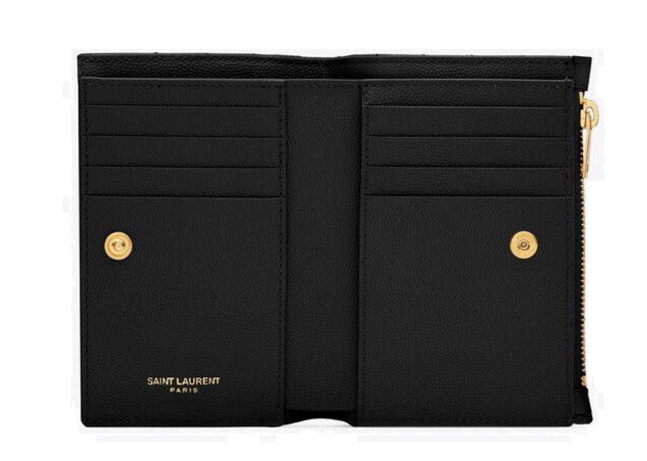 Saint Laurent Cassandre Matelassé Fragments Zipped Bi-Fold Wallet - photo 3