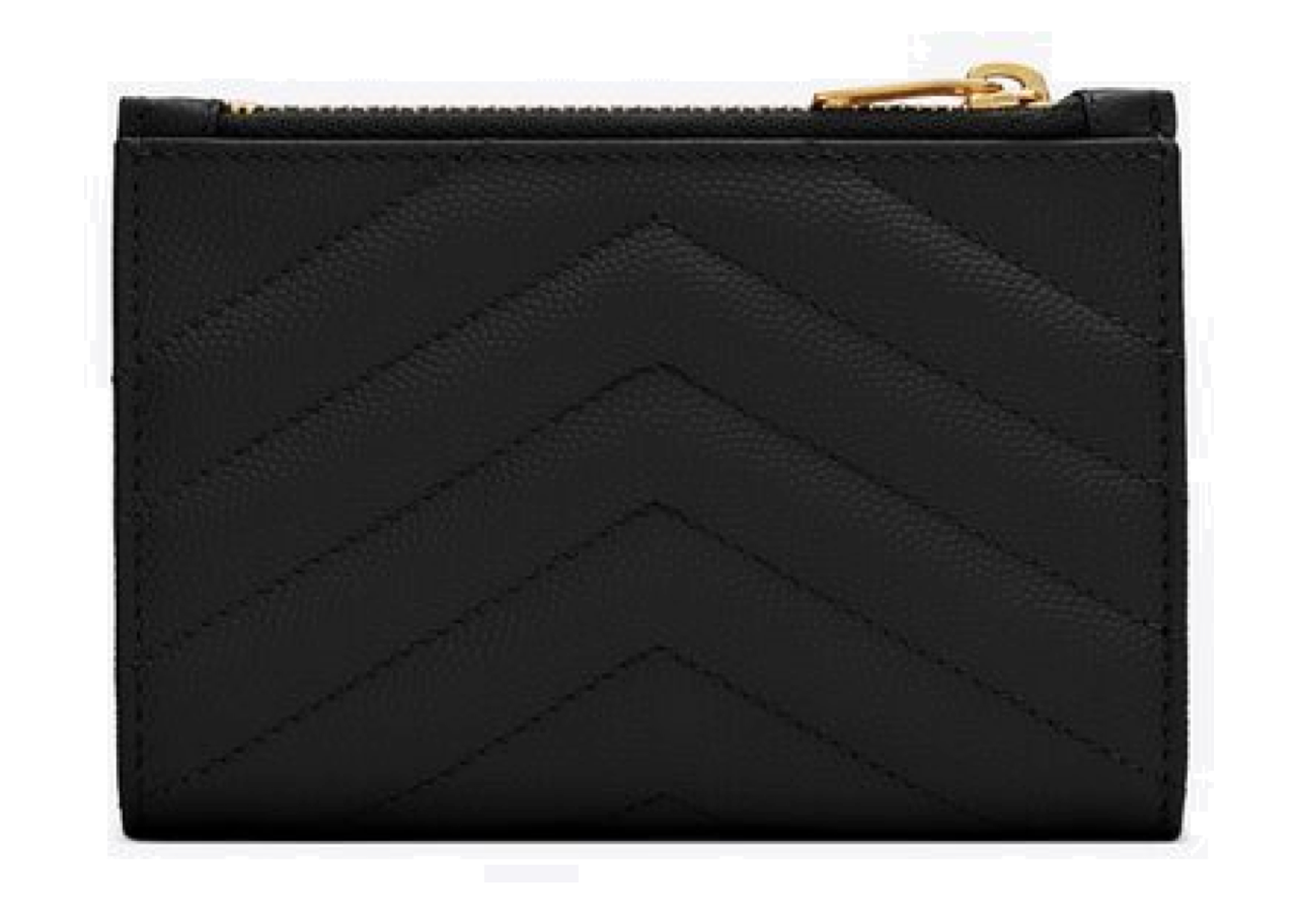 Saint Laurent Cassandre Matelassé Fragments Zipped Bi-Fold Wallet - photo 2