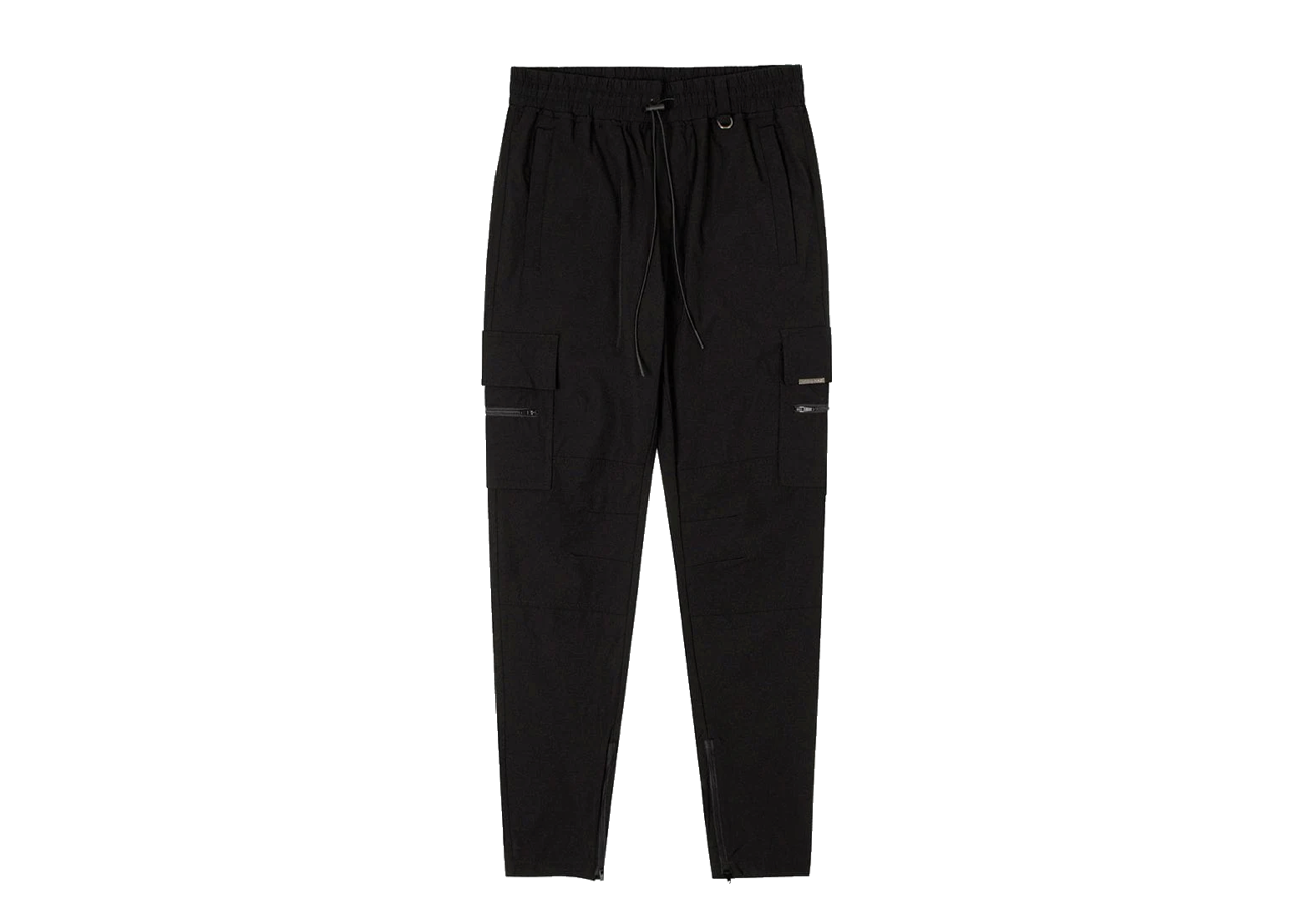 Hyper Denim Black Cool Nylon Zipper Pant