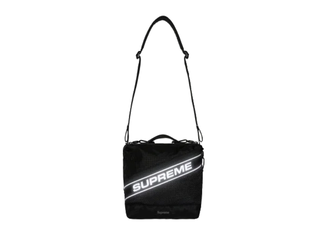 Supreme Shoulder Bag Reflective Logo Black
