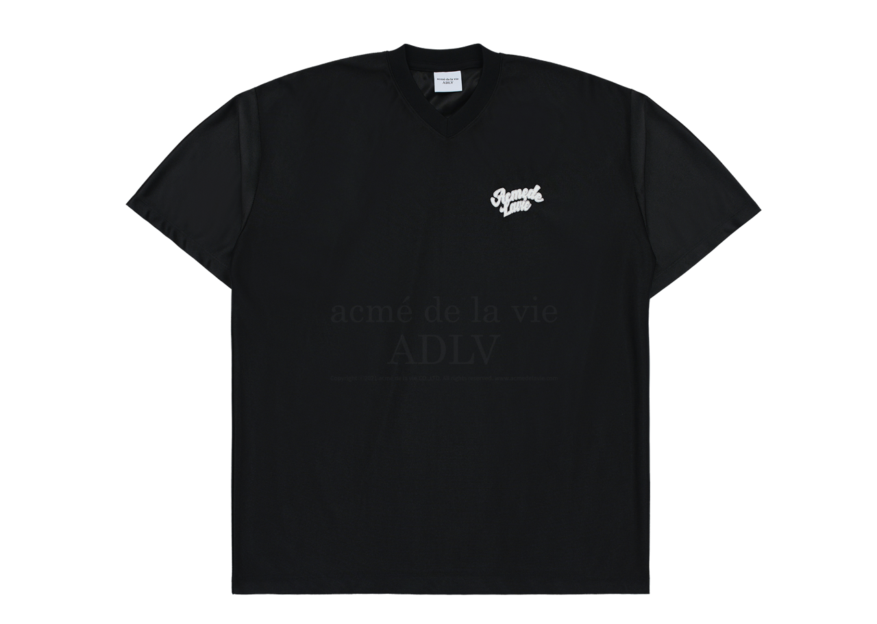 Acme De La Vie Round Logo Foodball Jersey T-Shirt Black