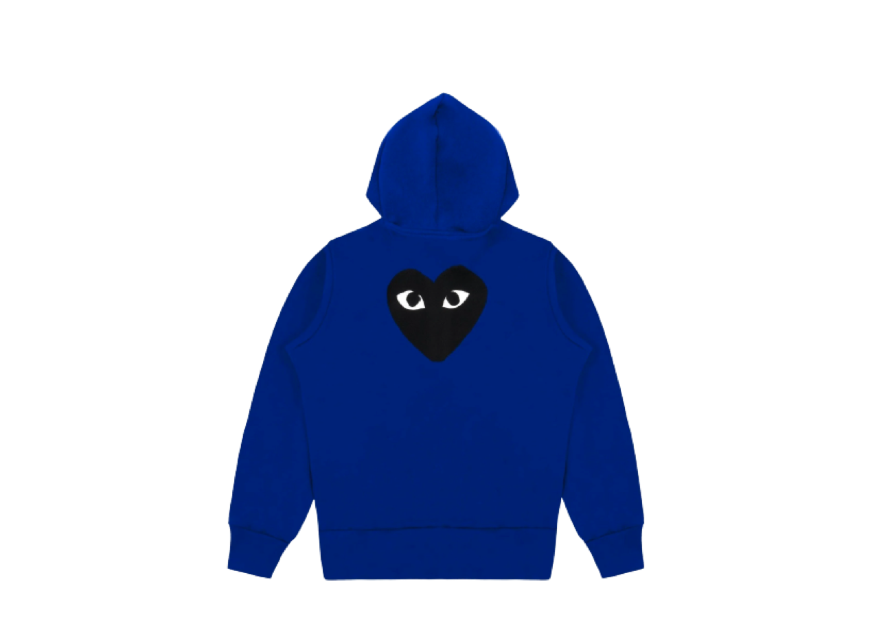 Comme des Garçons Play Big Heart Zip Hooded Sweatshirt Navy - photo 2