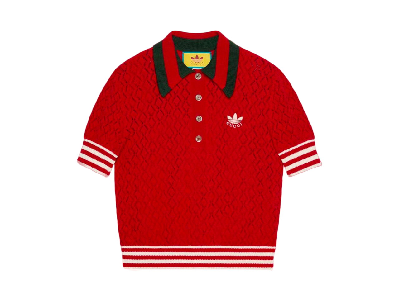 Gucci X Adidas Cotton Polo Red