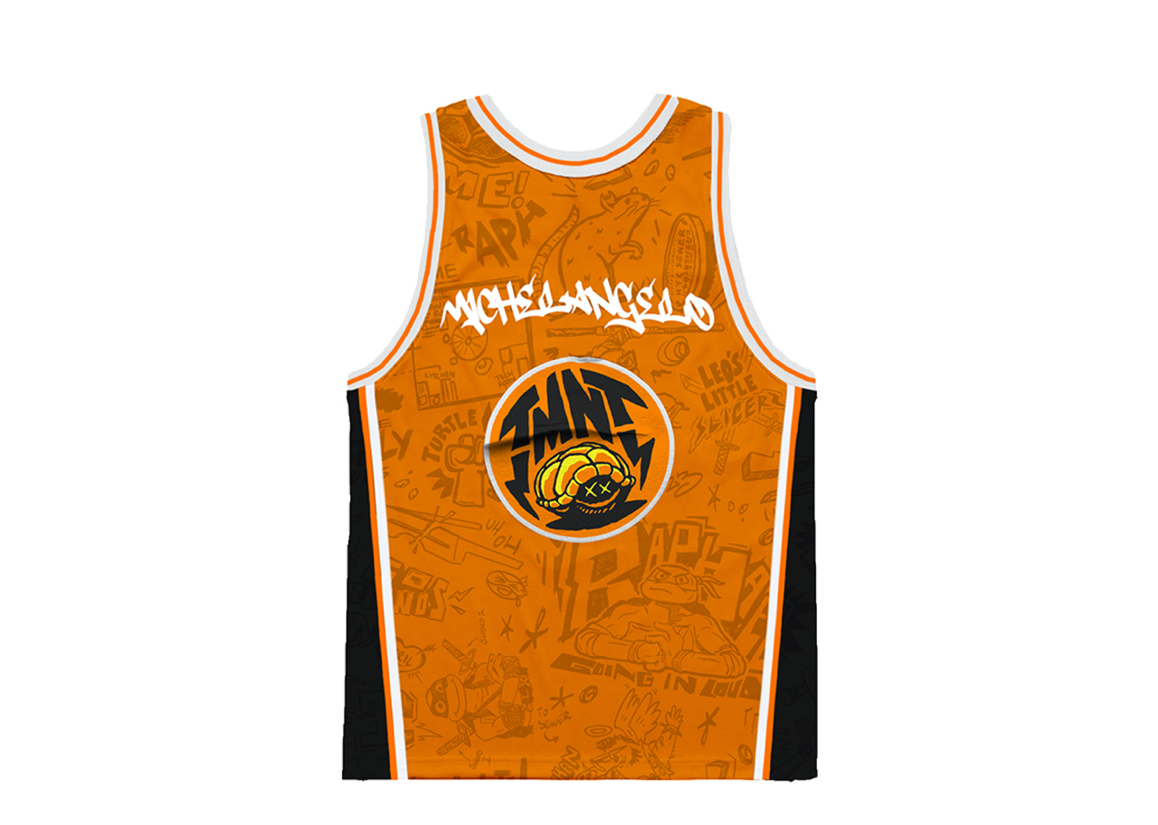 TMNT Michelangelo Basketball Jersey Mustard Jackersfield Edition - photo 2