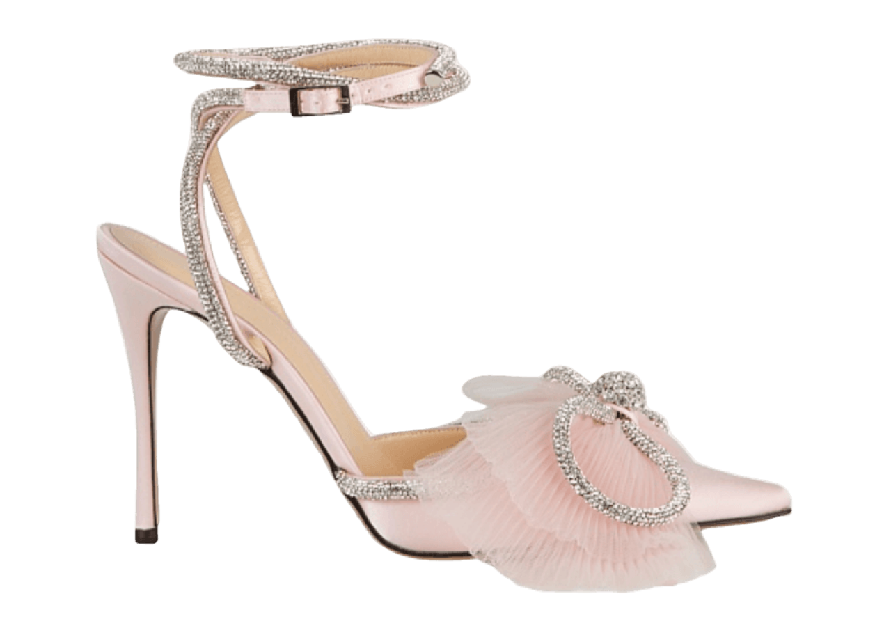 Mach & Mach Tulle Bow Heels