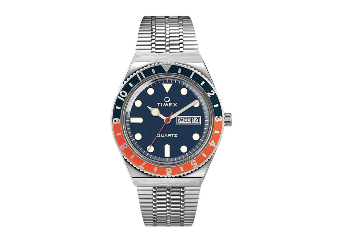 Timex Q Reissue Blue Dial Stainless Steel