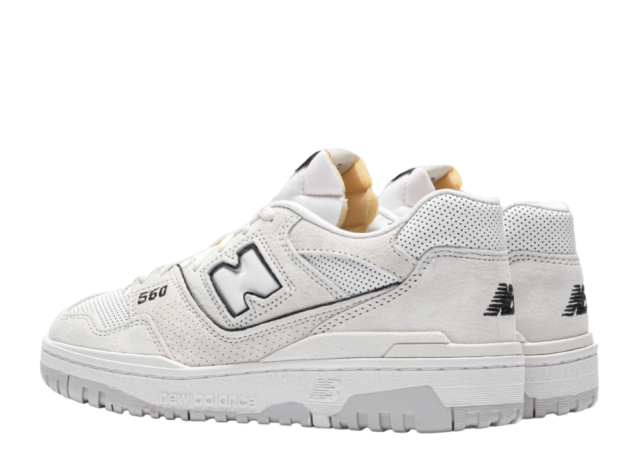 New Balance 550 White Perforated Leather Black - photo 3