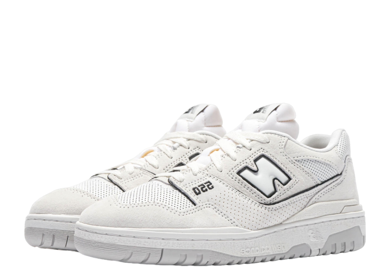 New Balance 550 White Perforated Leather Black - photo 2