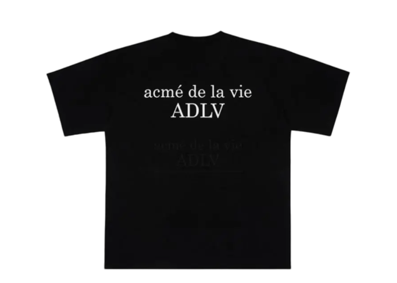 Acme De La Vie Baby Face Pearl Necklace Girl Tee Black - photo 2