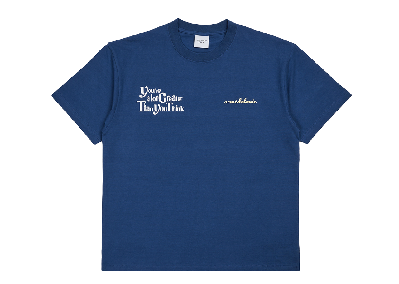Acme De La Vie Vintage Slogan T-Shirt Blue