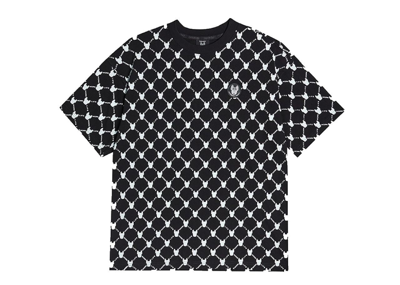 Lifework Monogram Pattern Tee Black