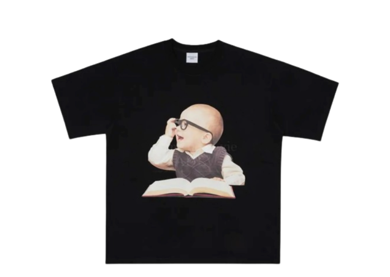 Acme De La Vie Baby Face Glasses Boy Tee Black