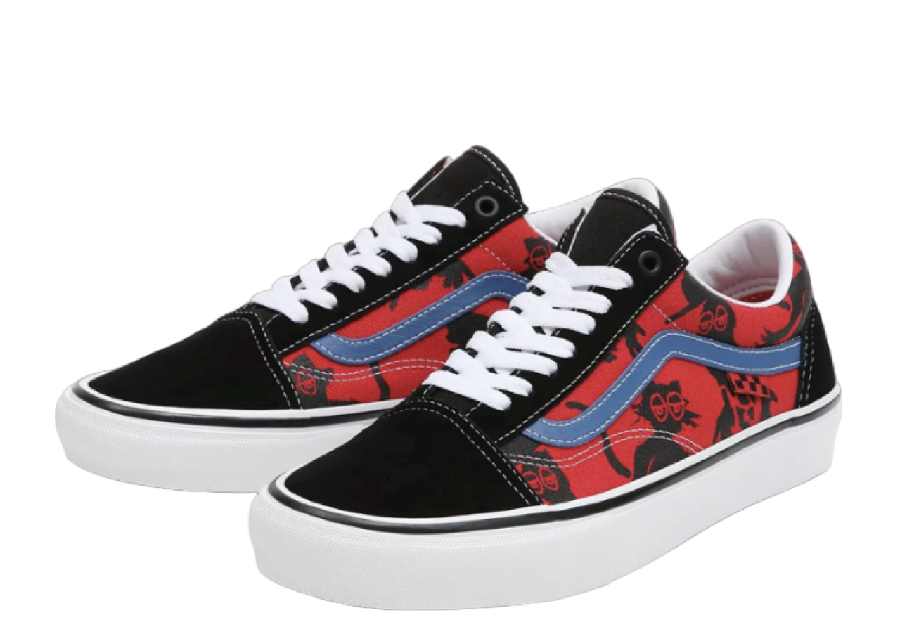 Vans Old Skool Krooked Natas For Bay Black Red - photo 2