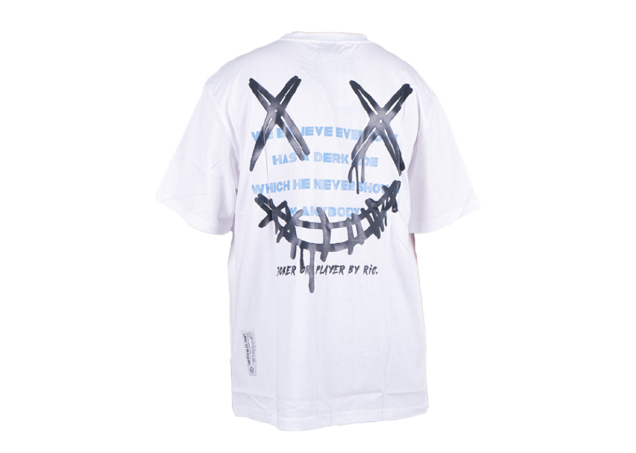 Ricky Is Clown Drop Ink Tee White