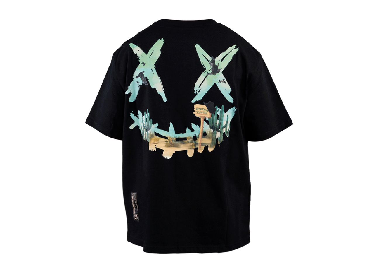 Ricky Is Clown Wilderness Road Tearing Smiling Face Tee Black