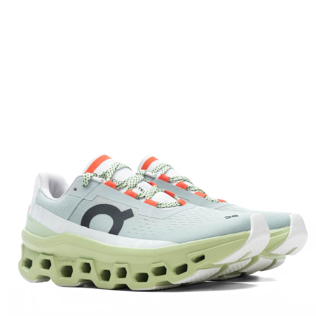 On Running Cloudmonster Glacier Grey Meadow Green (Women's) - photo 2