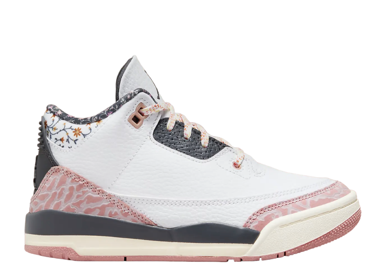 Air Jordan 3 Retro White Red Stardust (Grade School)