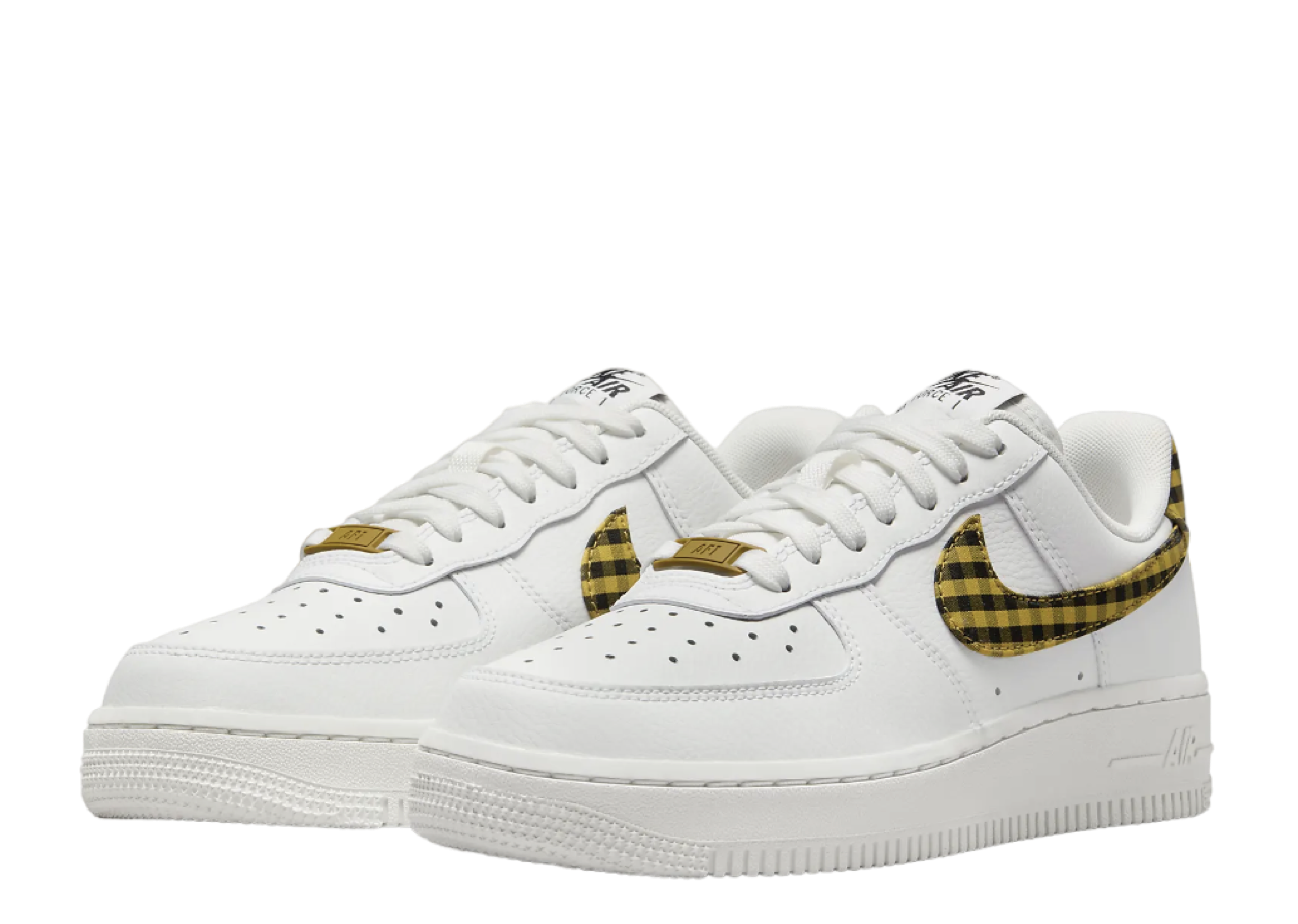 Nike Air Force 1 Low Gingham Yellow Black (Women's) - photo 2