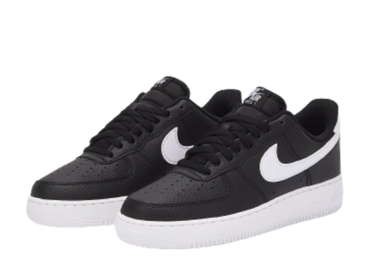 Nike Air Force 1 Low '07 Black White Pebbled Leather - photo 2