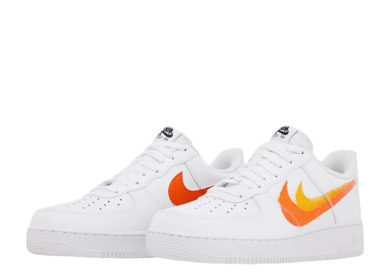 Nike Air Force 1 '07 Spray Paint Swoosh Safety Orange - photo 2