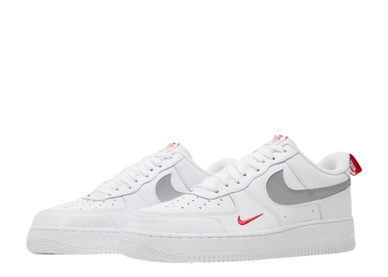 Nike Air Force 1 Low Reflective Swoosh White University Red - photo 2