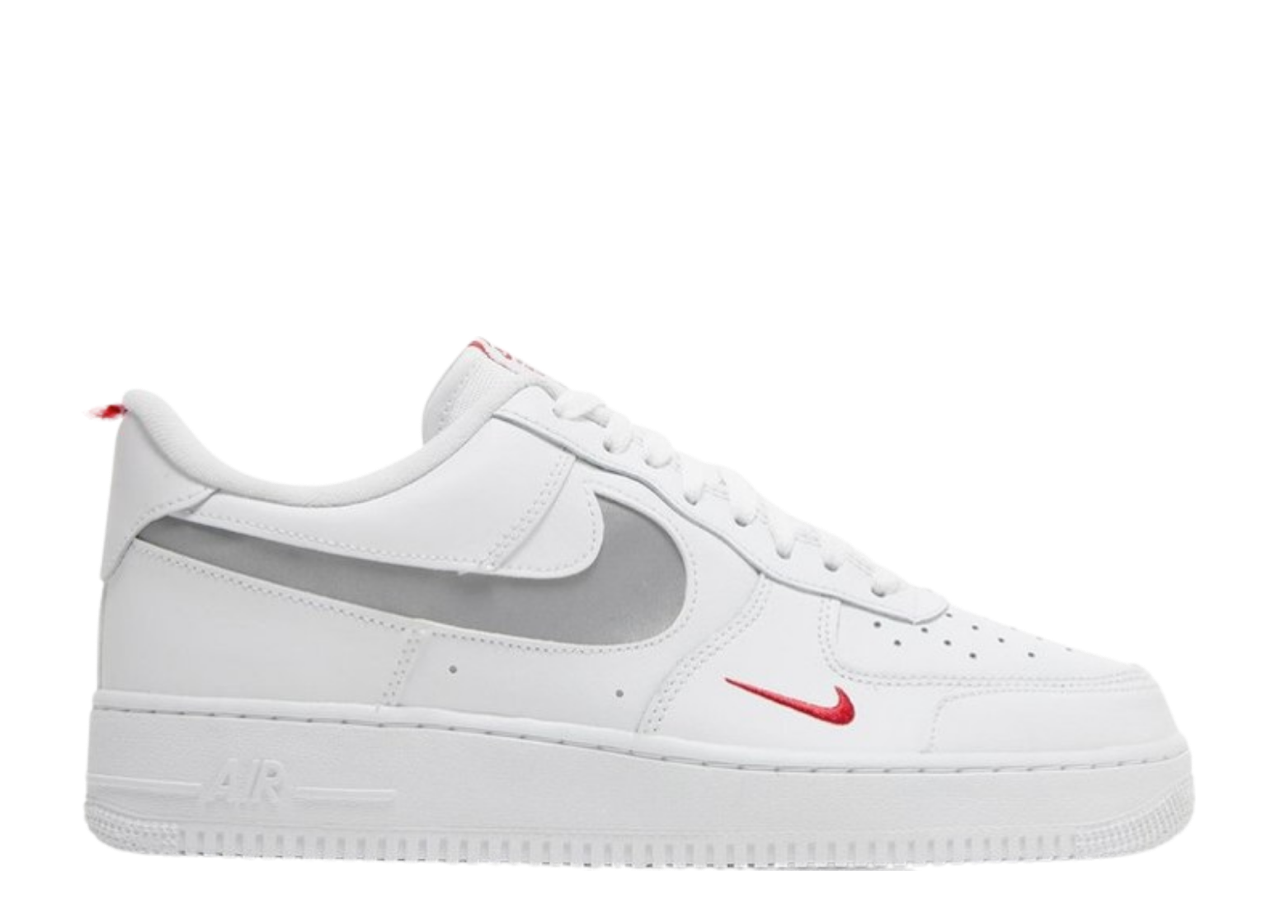 Nike Air Force 1 Low Reflective Swoosh White University Red