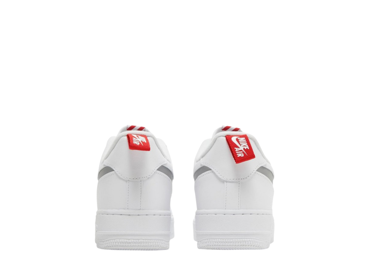 Nike Air Force 1 Low Reflective Swoosh White University Red - photo 3