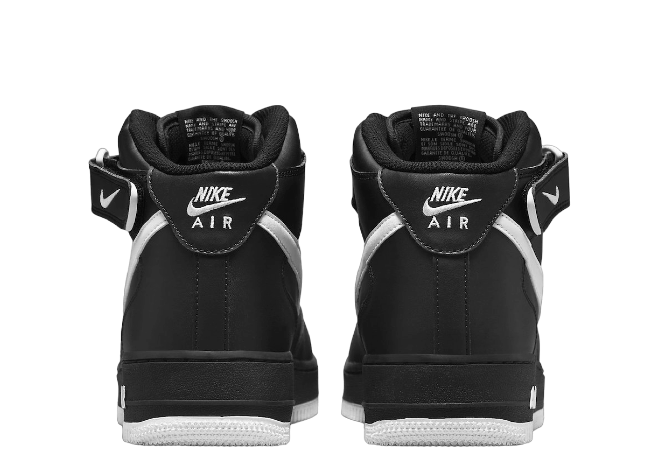 Nike Air Force 1 Mid '07 Black White Sole - photo 3