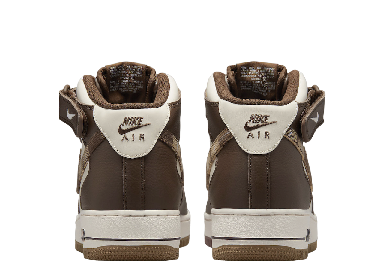 Nike Air Force 1 Mid '07 Brown Plaid - photo 3