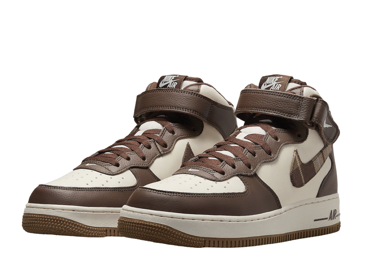 Nike Air Force 1 Mid '07 Brown Plaid - photo 2