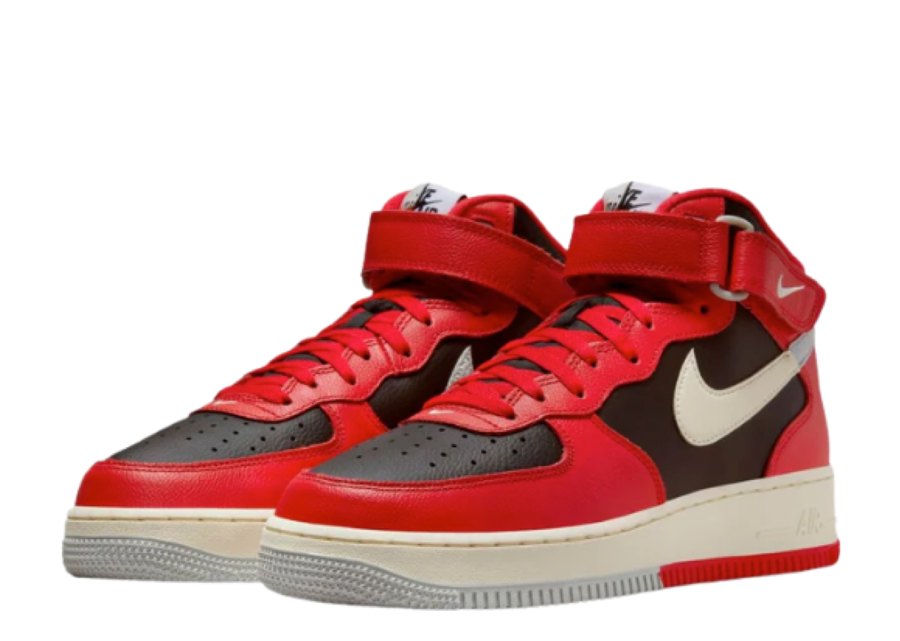 Nike Air Force 1 Mid '07 LV8 Split University Red Black - photo 2