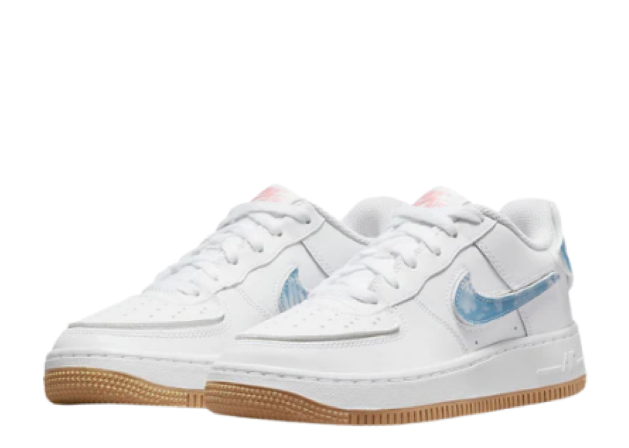 Nike Air Force 1 White Bleached Coral Clouds (Grade School) - photo 2