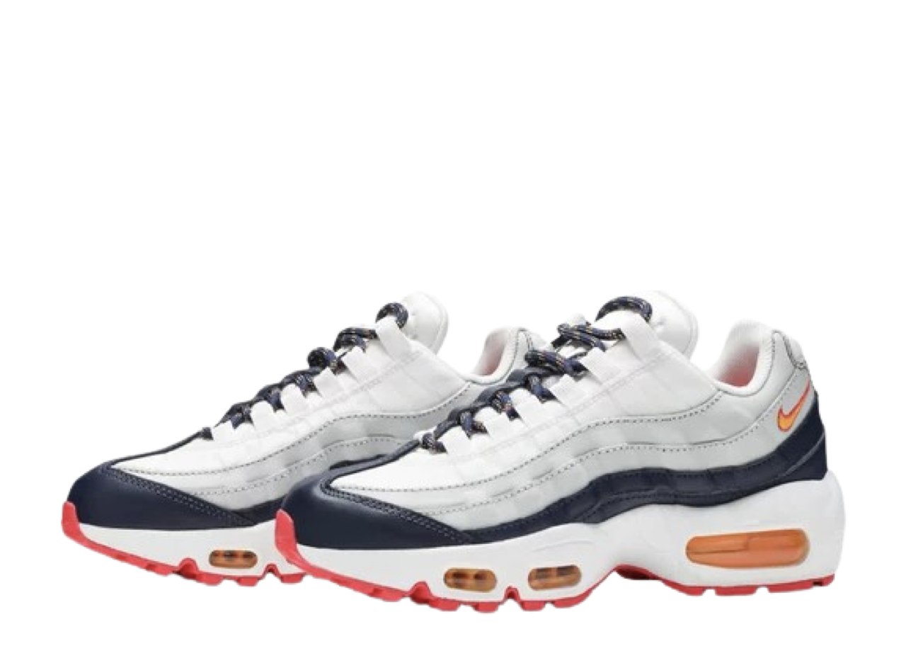 Nike Air Max 95 Midnight Navy Pure Platinum Laser Orange (Women's) - photo 2