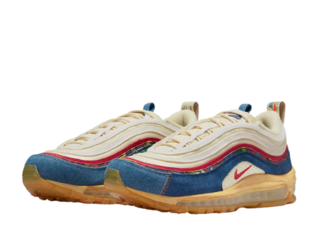 Nike Air Max 97 Coconut Milk Fossil Denim Red - photo 2