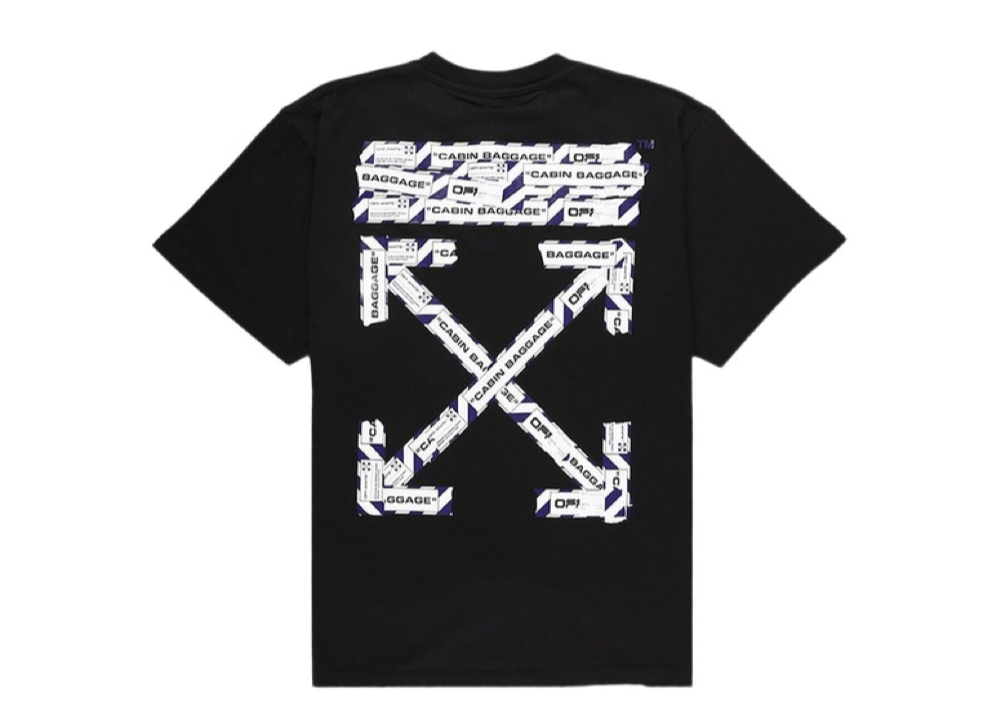 Off-White Slim Fit Airport Tape T-Shirt Black - photo 2