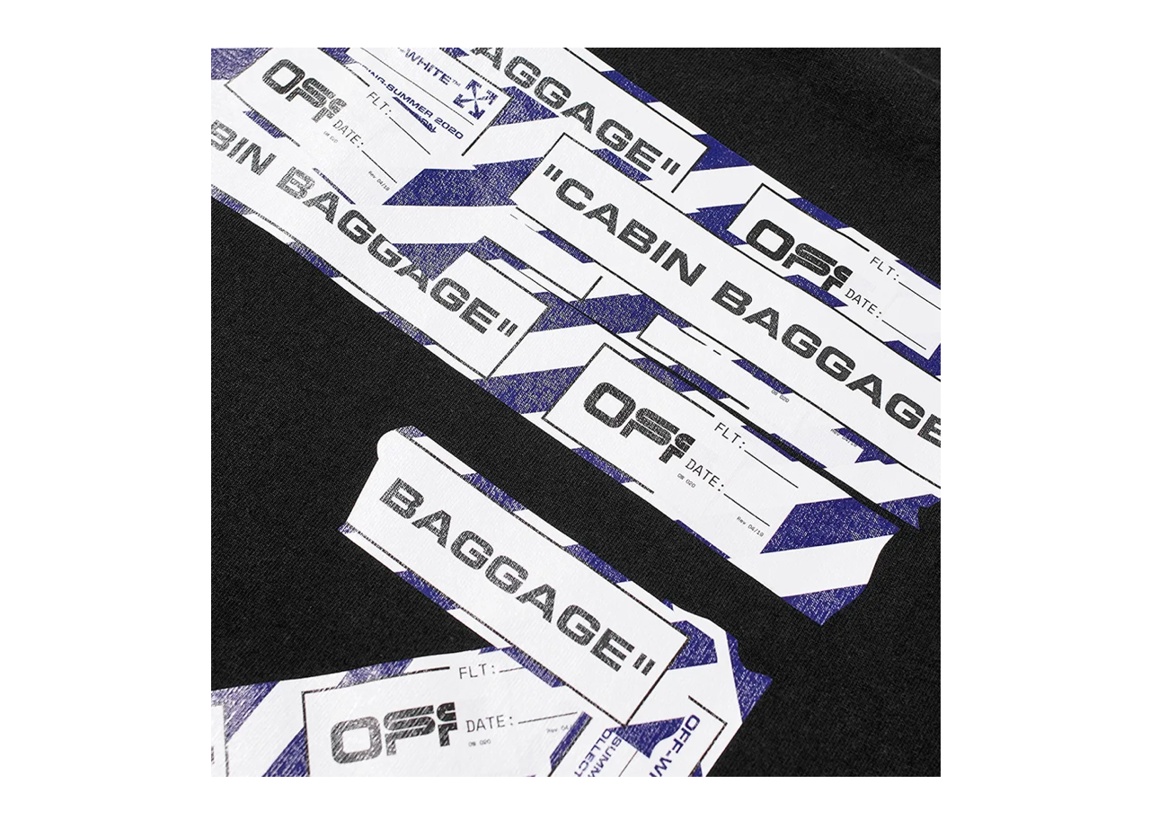 Off-White Slim Fit Airport Tape T-Shirt Black - photo 3