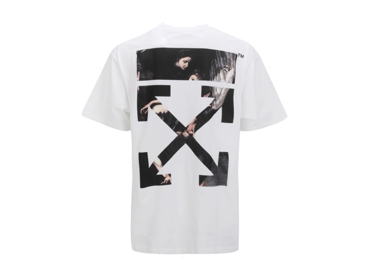 Off-White Oversized Fit Caravaggio Arrows T-Shirt White - photo 2