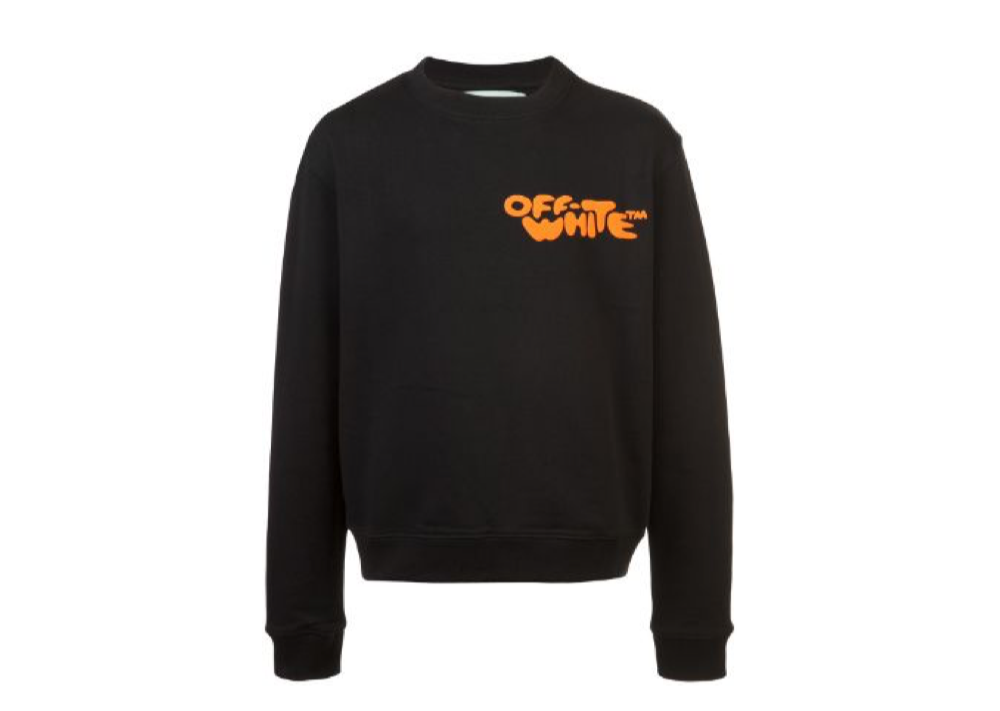 Off-White Black Bubble Font Print Crewneck
