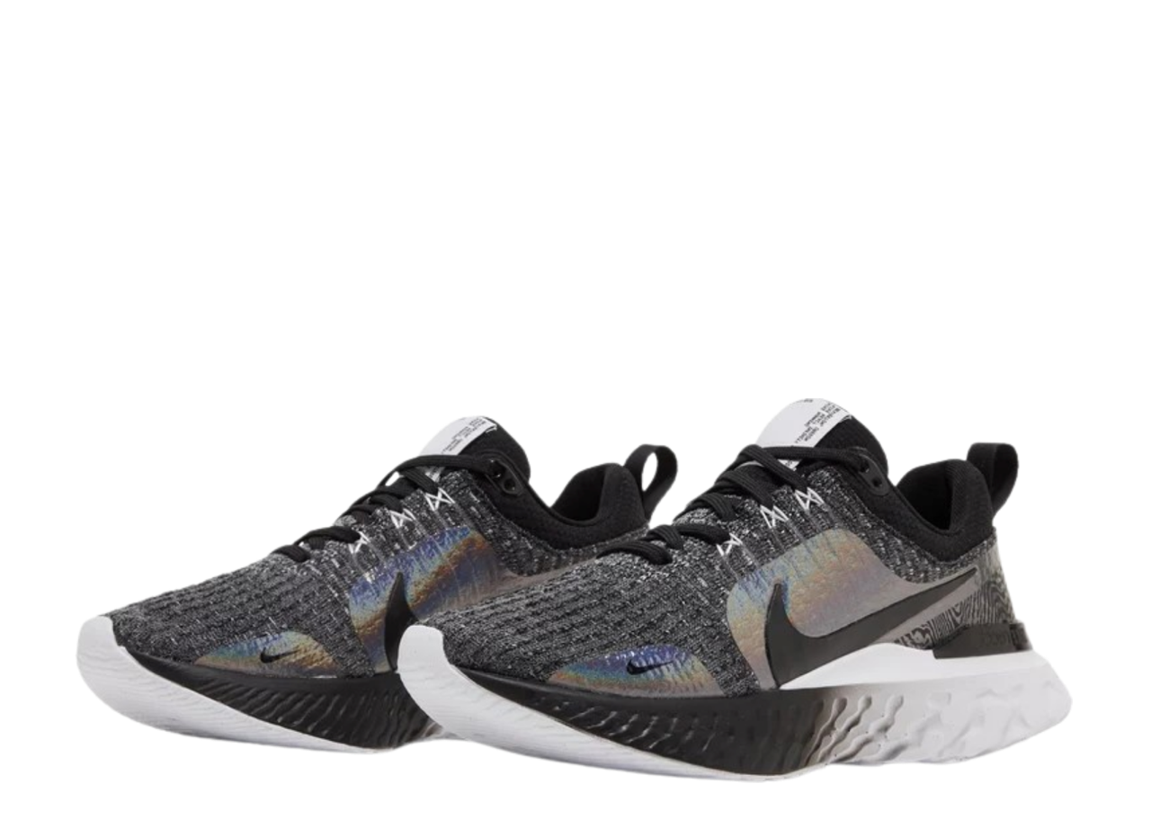Nike React Infinity Run Flyknit 3 Premium Black Zebra Iridescent (Women's) - photo 2