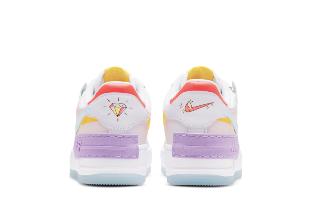 Nike Air Force 1 Shadow White Hydrogen Blue Purple (Women's) - photo 3