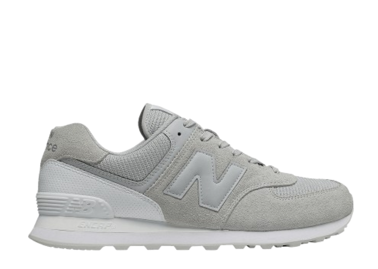 New Balance 574 Light Grey White