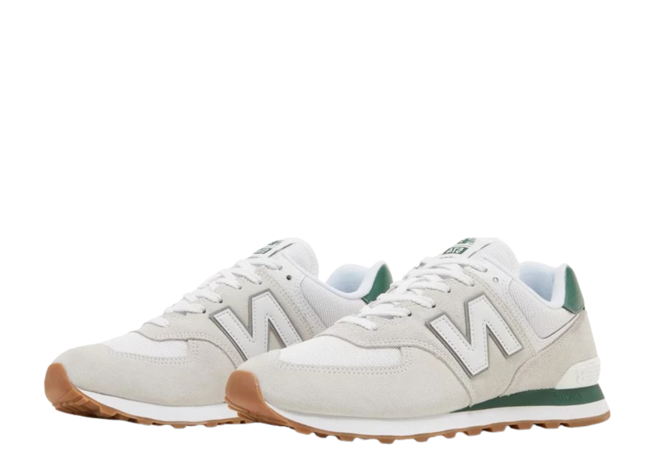 New Balance 574 White Green Gum - photo 2