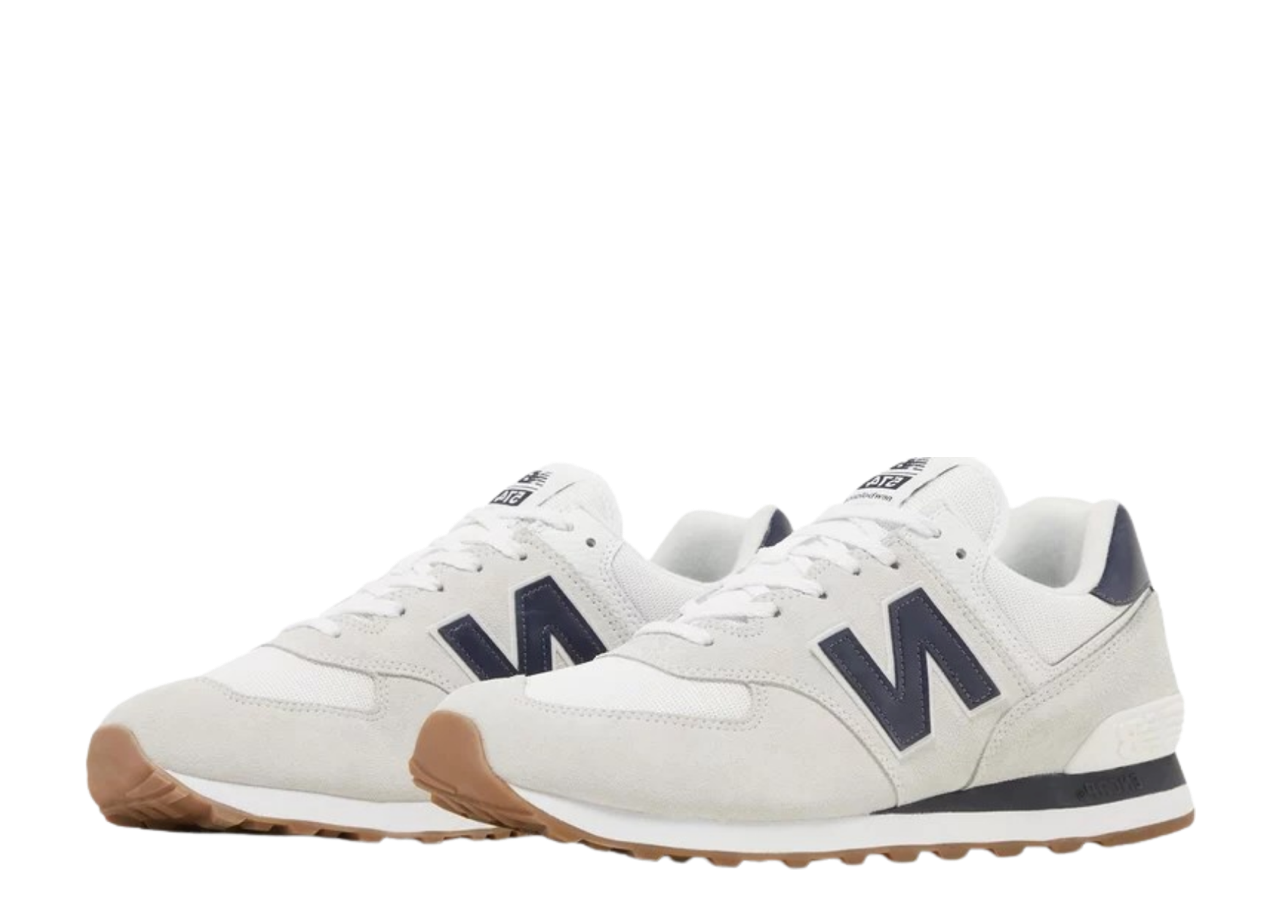 New Balance 574 White Navy Gum - photo 2