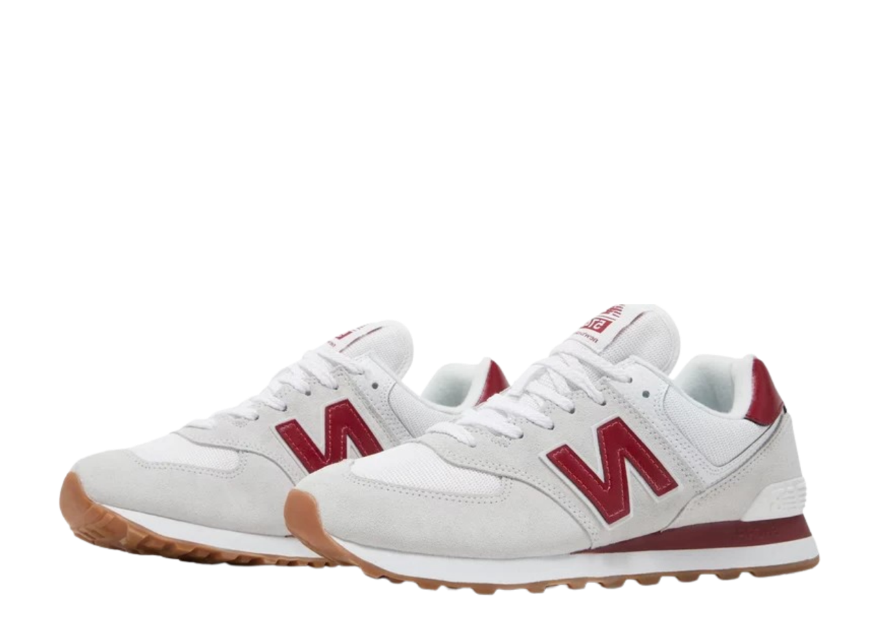 New Balance 574 White Red Gum - photo 2