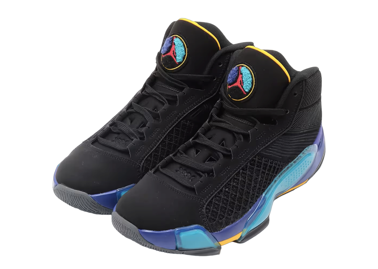 Air Jordan 38 PF Aqua Black True Red - photo 2