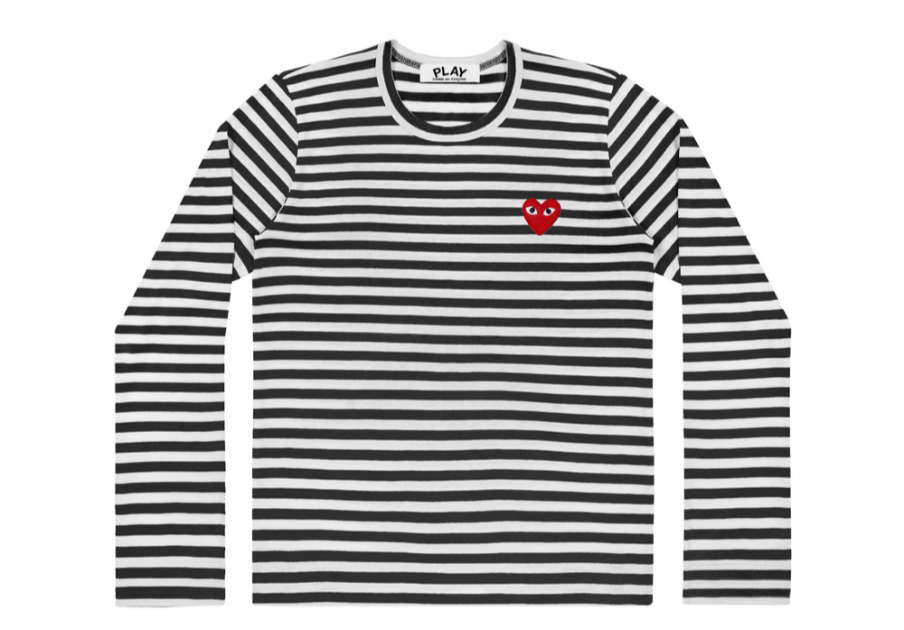 Comme Des Garçons Play Striped T-Shirt Women Black