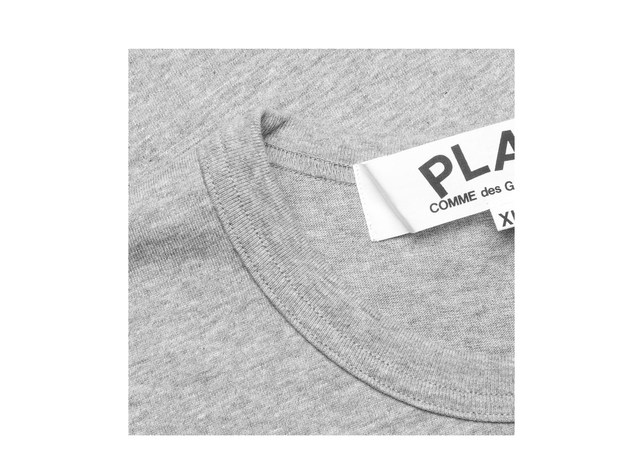 Comme Des Garçons PLAY Black Emblem Grey T-Shirt - photo 3