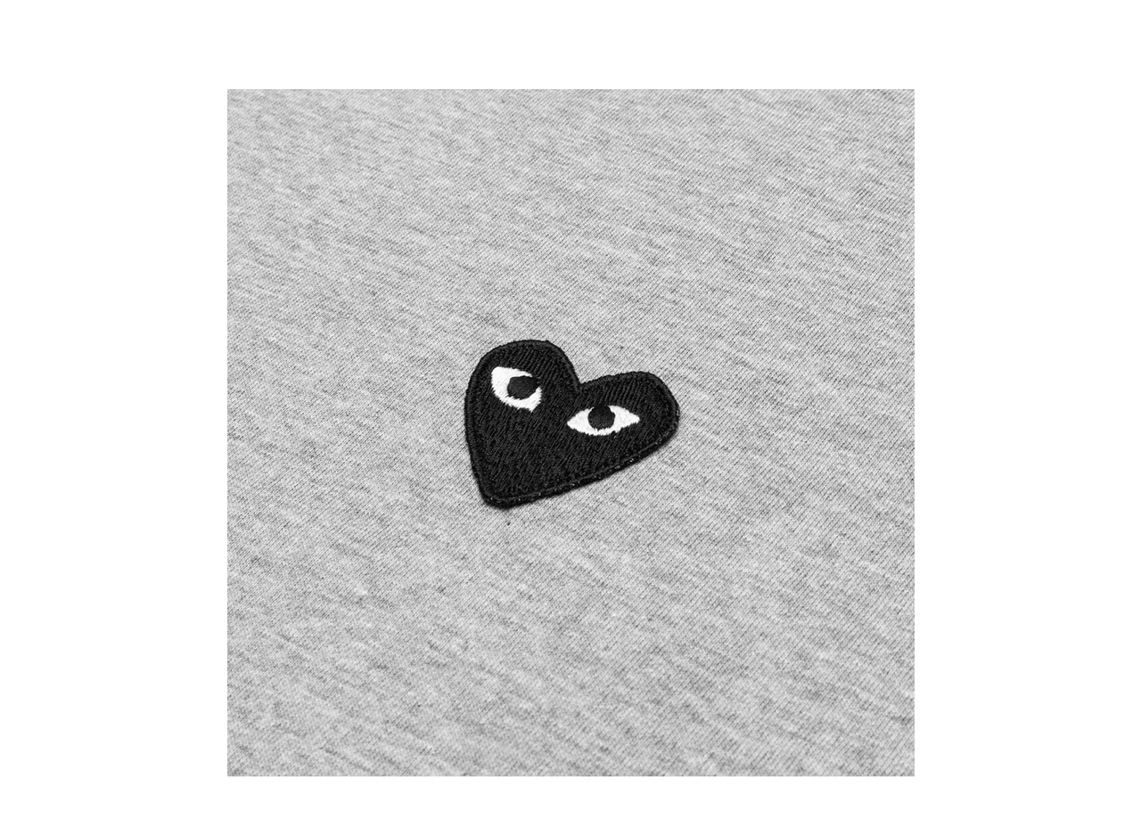 Comme Des Garçons PLAY Black Emblem Grey T-Shirt - photo 4