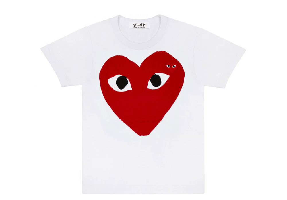Comme Des Garçons Red Play T-Shirt Women White