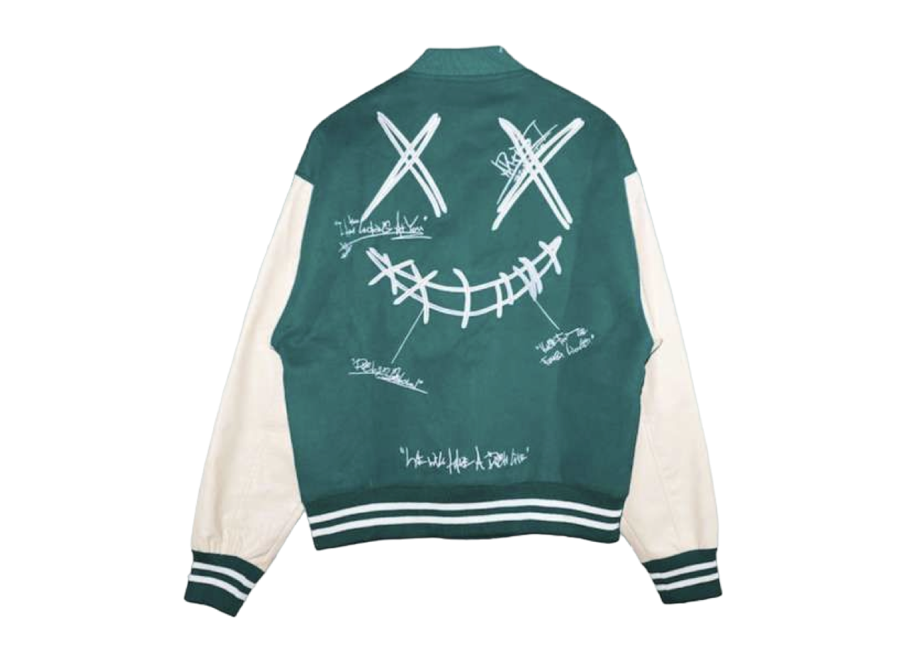 Ricky Is Clown Varsity Jacket Deconstructed Green - photo 2